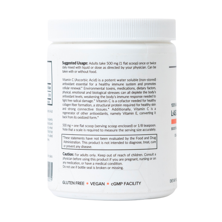 Non-GMO Vitamin C Powder L-Ascorbic Acid, Plant-Based, 7 oz (200 g)